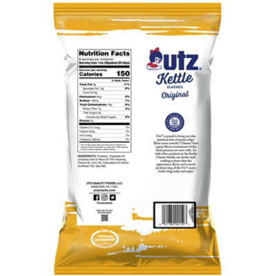 Utz Potato Chips Kettle Classics Original - 8 Oz - Image 6