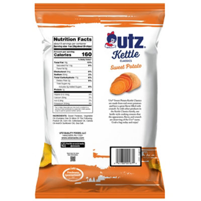 Utz Potato Chips Kettle Classics Sweet Potato - 7.5 Oz - Image 6