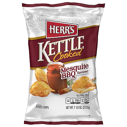 Herrs Potato Chips Kettle Cooked Mesquite BBQ Flavored - 8 Oz - Image 3