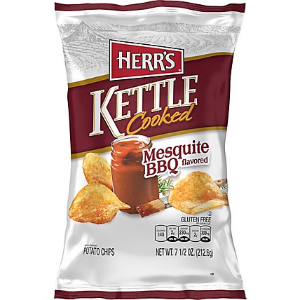 Herrs Potato Chips Kettle Cooked Mesquite BBQ Flavored - 8 Oz - Image 2