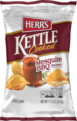 Herrs Potato Chips Kettle Cooked Mesquite BBQ Flavored - 7.5 Oz - Image 2
