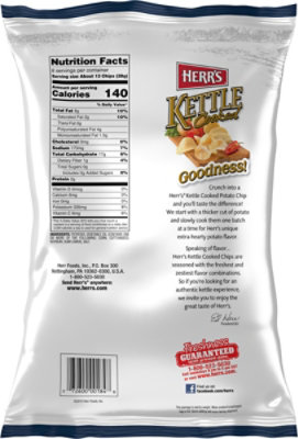 Herrs Potato Chips Kettle Cooked Original - 8 Oz - Image 6