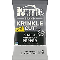 Kettle Potato Chips Krinkle Cut Salt & Fresh Ground Pepper - 8.5 Oz - Image 2