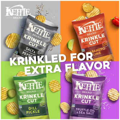 Kettle Brand Krinkle Cut Salt & Fresh Ground Pepper Kettle Potato Chips - 8.5 Oz - Image 2