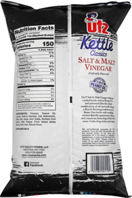 Utz Potato Chips Kettle Classics Old English Style Salt & Malt Vinegar - 8 Oz - Image 5