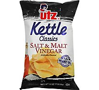 Utz Potato Chips Kettle Classics Old English Style Salt & Malt Vinegar - 8 Oz