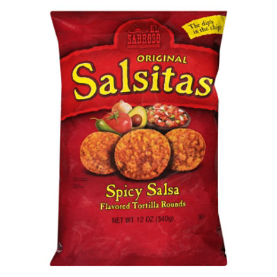 El Sabroso Tortilla Rounds Spicy Salsa Flavored with Real Tomato & Avocado - 12 Oz - Image 3