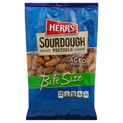 Herrs Bite Size Hard Pretzels Sourdough - 16 Oz - Image 1