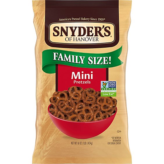 Snyders of Hanover Mini Pretzels Familiy Size - 16 Oz