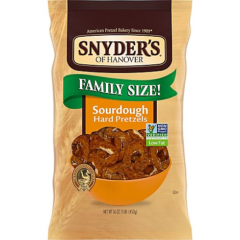 Snyders of Hanover Pretzel Hard Sourdough Family Size - 16 Oz