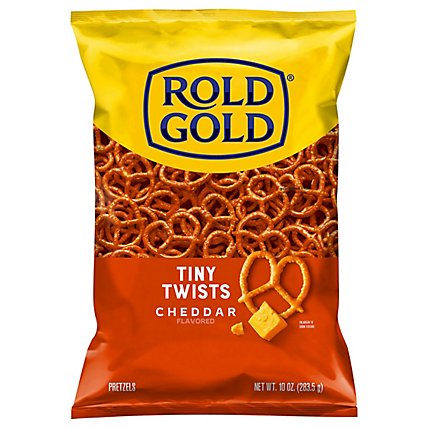 ROLD GOLD Pretzels Tiny Twists Cheddar - 10 Oz - Image 1