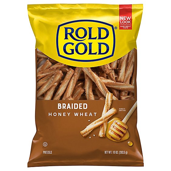 ROLD GOLD Pretzels Braided Honey Wheat  - 10 Oz
