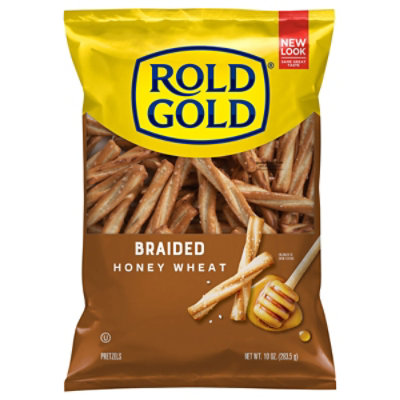 ROLD GOLD Pretzels Braided Honey Wheat  - 10 Oz