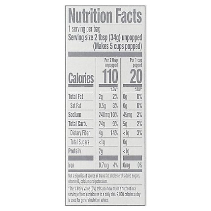 JOLLY TIME Microwave Popcorn Healthy Pop 100 Calorie Butter Mini Bags - 4-1.2 Oz - Image 4