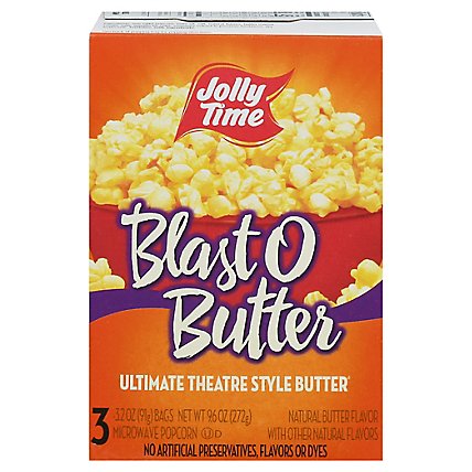 JOLLY TIME Popcorn Blast O Butter Microwave Ultimate Theatre Style Butter - 3-3.2 Oz - Image 2