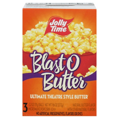 JOLLY TIME Popcorn Blast O Butter Microwave Ultimate Theatre Style Butter - 3-3.2 Oz