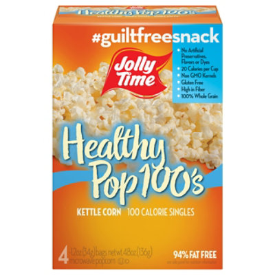 conjunctie Los Leesbaarheid JOLLY TIME Microwave Popcorn Healthy Pop 100 Calorie Butter Mini Bags -  4-1.2 Oz - Randalls