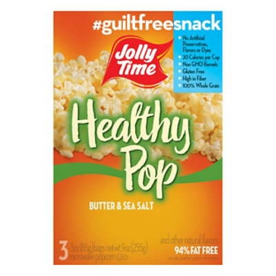 JOLLY TIME Microwave Popcorn Healthy Pop Low Calorie Butter - 3-3 Oz - Image 3