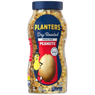 Planters Peanuts Dry Roasted Unsalted - 16 Oz - Image 1