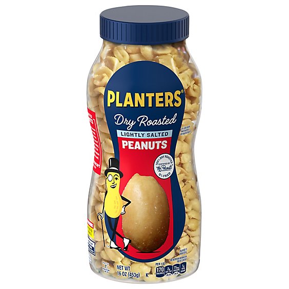 Planters Peanuts Dry Roasted Lightly Salted - 16 Oz