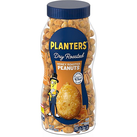 Planters Peanuts Dry Roasted Honey Roasted - 16 Oz