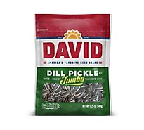 DAVID Roasted And Salted Dill Pickle Jumbo Sunflower Seeds - 5.25 Oz