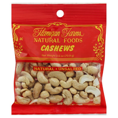 Flanigan Farms Cashews Natural Unsalted - 2.5 Oz - Image 1