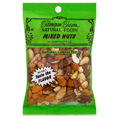 Flanigan Farms Mixed Nuts Natural Unsalted - 6 Oz