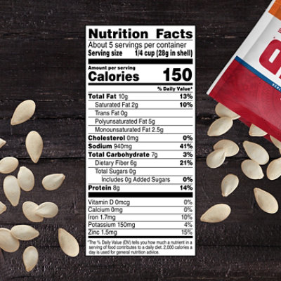 DAVID Roasted And Salted Pumpkin Seeds - 5 Oz - Image 4