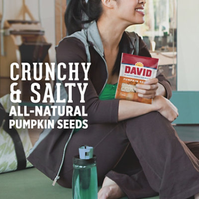 DAVID Roasted And Salted Pumpkin Seeds - 5 Oz - Image 3
