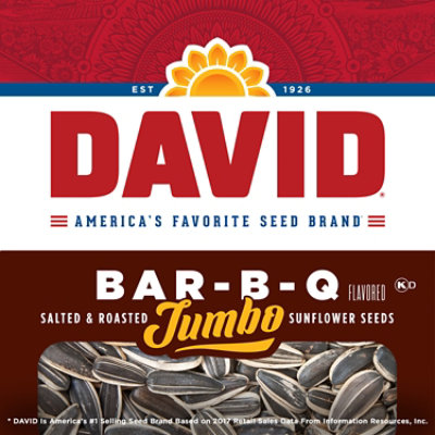 DAVID Keto Friendly Barbecue Flavored Salted And Roasted Jumbo Sunflower Seeds - 5.25 Oz - Image 3