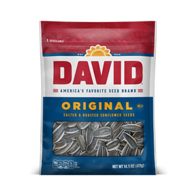 DAVID Roasted And Salted Original Sunflower Seeds - 14.5 Oz - Image 1