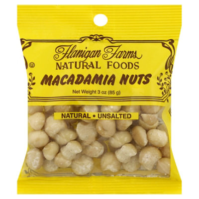 Flanigan Farms Macadamia Nuts Natural Unsalted - 3 Oz - Image 1