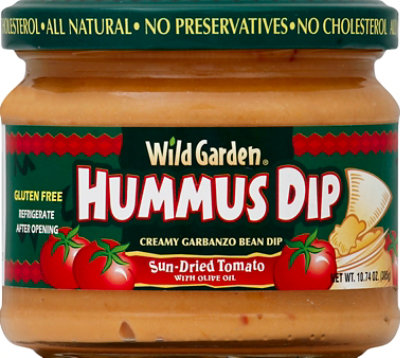 Wild Garden Hummus Dip Gluten Free Sun Dried Tomato Jar - 10.7 Oz - Image 2
