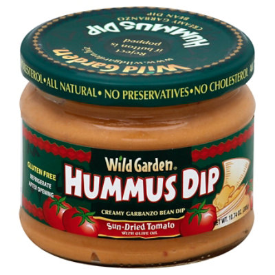 Wild Garden Hummus Dip Gluten Free Sun Dried Tomato Jar - 10.7 Oz - Image 1