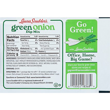 Laura Scudders Dip Mix Green Onion Wrapper - 0.5 Oz - Image 6