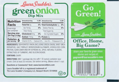 Laura Scudders Dip Mix Green Wrapper - 0.5 Oz - Safeway