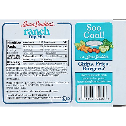 Laura Scudders Dip Mix Ranch Wrapper - 0.5 Oz - Image 6