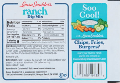 Laura Scudders Dip Mix Ranch Wrapper - 0.5 Oz - Image 6