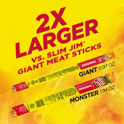 Slim Jim Monster Original Flavor Smoked Meat Stick - 1.94 Oz - Image 2