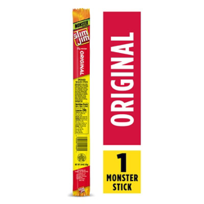 Slim Jim Smoked Snack Sticks Monster Size Original - 1.94 Oz