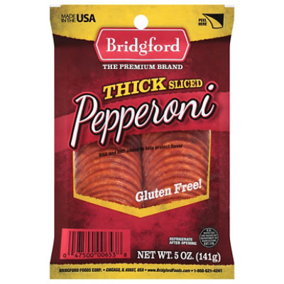 Bridgford Pepperoni Sliced Thick - 6 Oz - Image 1