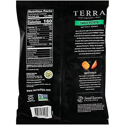 TERRA Vegetable Chips Sweet Potato No Salt Added - 6 Oz