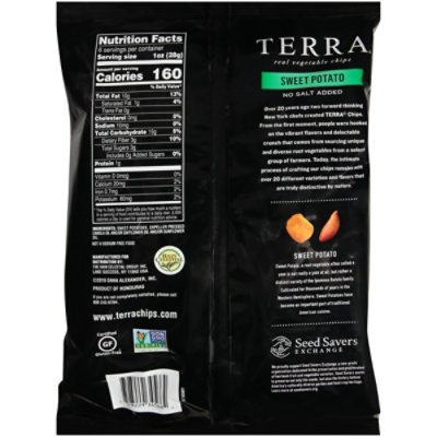 TERRA Vegetable Chips Sweet Potato No Salt Added - 6 Oz - Image 5