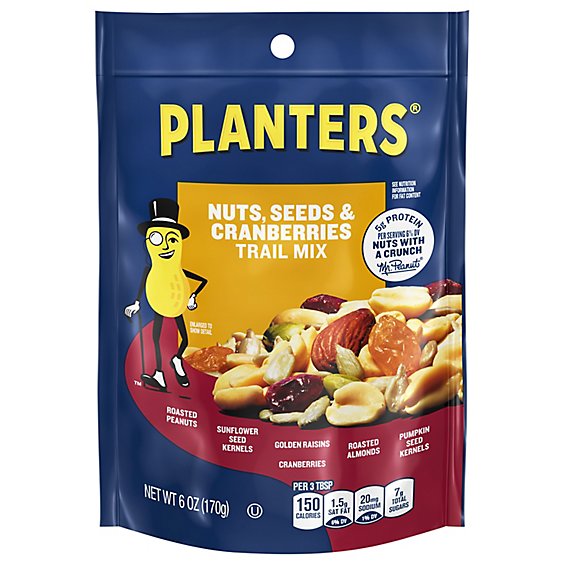 Planters Trail Mix Nuts Seeds & Cranberries - 6 Oz