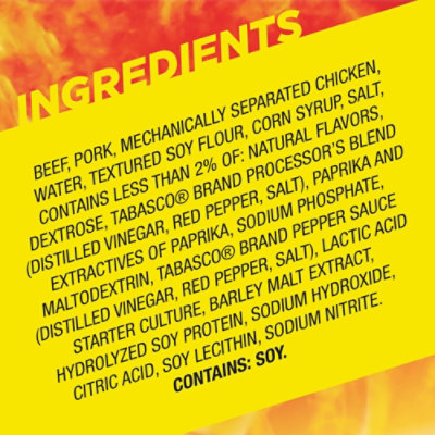 Slim Jim Giant Tabasco Flavor Smoked Meat Stick - 0.97 Oz - Image 4