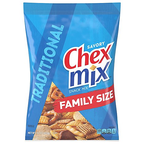 Chex Mix Snack Mix Savory Traditional Family Size - 15 Oz