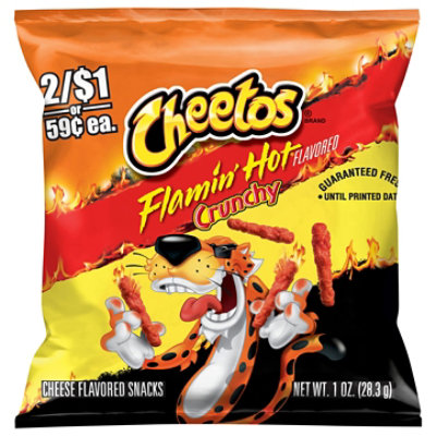 CHEETOS Snacks Cheese Flavored Crunchy Flamin Hot - 1 Oz - Image 3