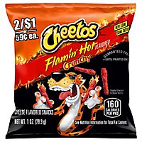 CHEETOS Snacks Cheese Flavored Crunchy Flamin Hot - 1 Oz - Image 1
