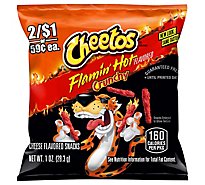 CHEETOS Snacks Cheese Flavored Crunchy Flamin Hot - 1 Oz